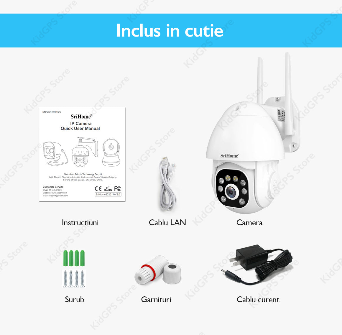 Camera de supraveghere WIFI SriHome SH039B Pro Camera de supraveghere WIFI SriHome SH039B Pro